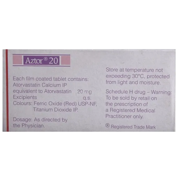 aztor 20mg tablet 15's